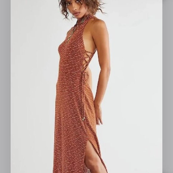 FREE PEOPLE Frankie Maxi Halter Dress - Picture 2 of 13